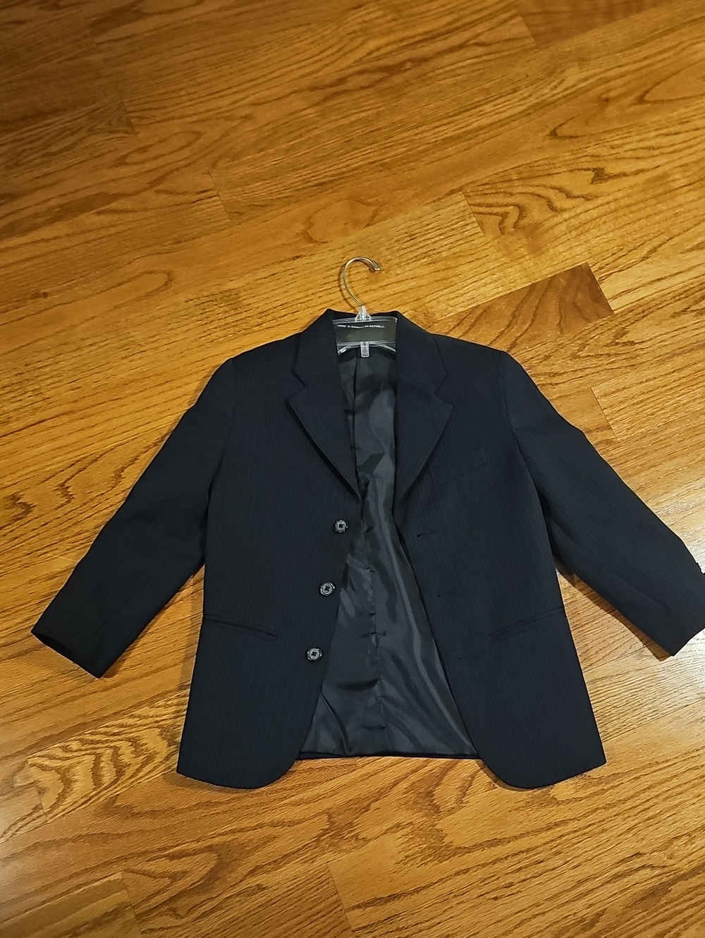 Womens Dockers Black Pinstripe Blazer